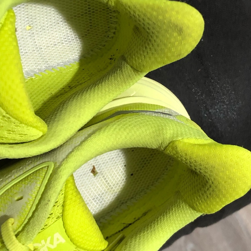 Hoka One One Clifton 10 Running Shoes Womens Size 9 Neon Yellow Sneakers Neutral - Picture 13 of 16